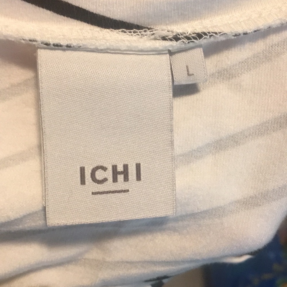 Ichi black & white striped boxy shirt - Picture 4 of 5